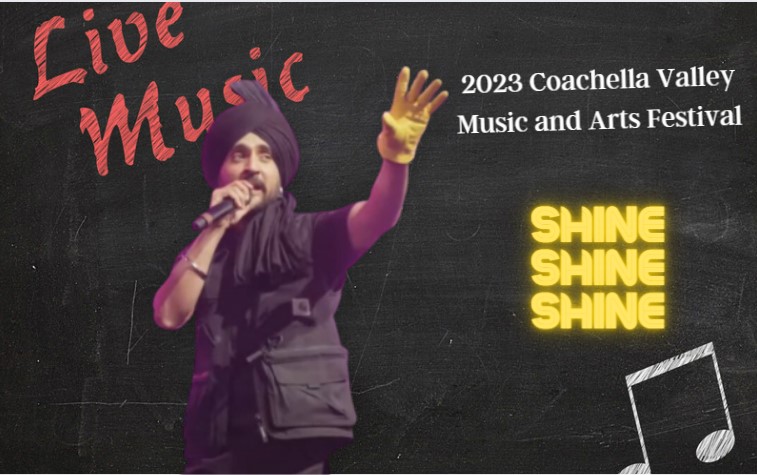 Diljit Dosanjh performing on stage at Coachella