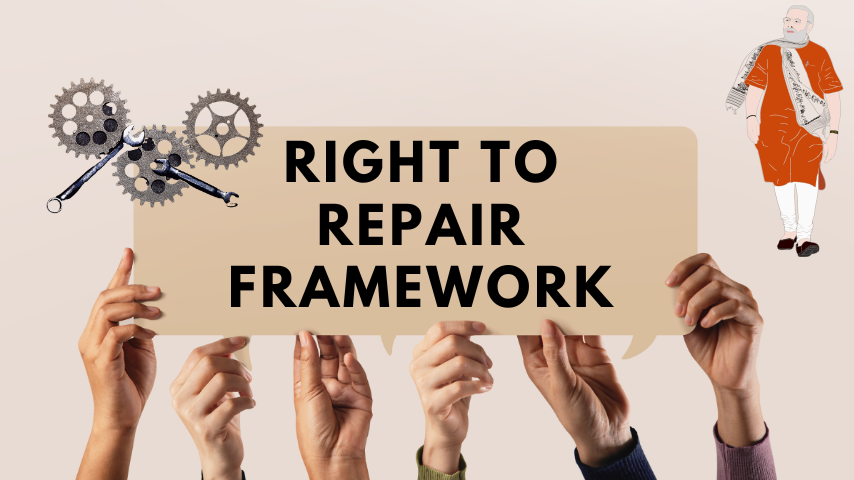 Right to Repair logo on a background of tools