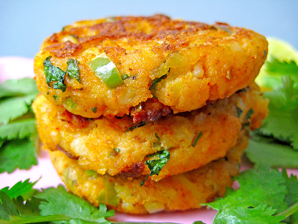 Delhi's Aloo Tikki: Crispy, savory potato patties bursting with flavor